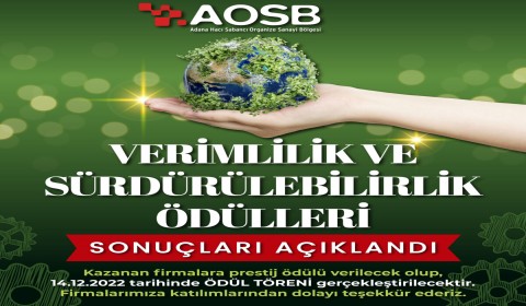 AOSB Verimlilik ve Sürdürülebilirlik Ödülleri açıklandı