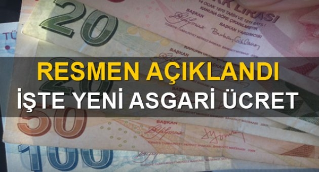 Asgari ücret  belli oldu!